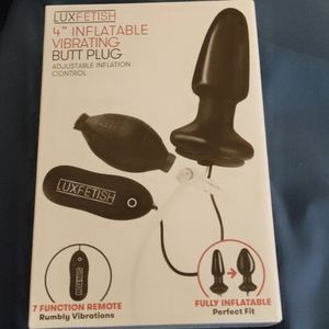 4" INFLATABLE VIBRATING BUTT PLUG ADJUSTABLE INFLA